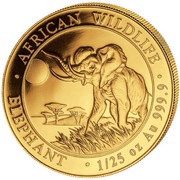 50 Shillings Elephant; Gold reverse image