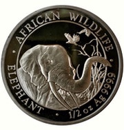 50 Shillings Elephant, Somalia, 2018 reverse image