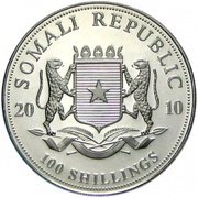 100 Shillings Elephant; Silver Bullion Coinage obverse image