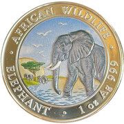 100 Shillings Elephant, Somalia, 2010 reverse image