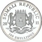 100 Shillings Elephant; Silver obverse image