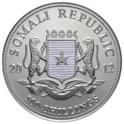 100 Shillings Elephant; Silver Bullion Coinage obverse image