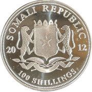 100 Shillings Elephant; Colorized obverse image