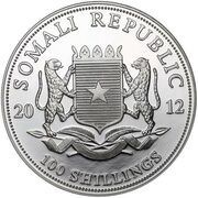 100 Shillings Elephant; Lunar Dragon Privy obverse image
