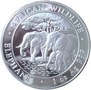 100 Shillings Elephant; Silver reverse image