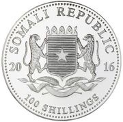 100 Shillings Elephant Gilded; Silver obverse image