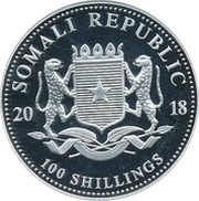 100 Shillings Elephant; 15th Anniversary obverse image