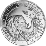 100 Shillings Elephant, Somalia, 2018 reverse image
