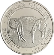 100 Shillings Elephant, Somalia, 2020 reverse image