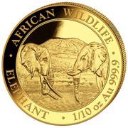 100 Shillings Elephant, Somalia, 2020 reverse image