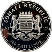 100 Shillings Elephant; Silver; Tiger Privy obverse image