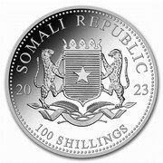 100 Shilling Elephant; Silver obverse image