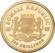 200 Shillings Elephant; Gold Bullion Coinage obverse image