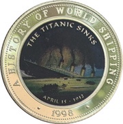 250 Shillings Titanic, Somalia, 1998 reverse image