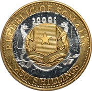 250 Shillings Wildlife of Somalia and East Africa obverse image