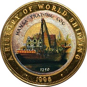 250 Shillings Hansa Trading Cog reverse image