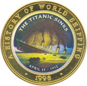 250 Shillings Titanic, Somalia, 1998 reverse image