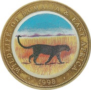 250 Shillings Wildlife of Somalia and East Africa, Somalia, 1998 reverse image