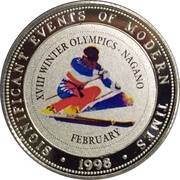 250 Shillings XVIII Winter Olympics - Nagano, Somalia, 1998 reverse image