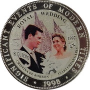 250 Shillings Royal Wedding Cristina and Inaki, Somalia, 1998 reverse image