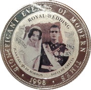 250 Shillings Royal Wedding Juan Carlos and Sofia, Somalia, 1998 reverse image