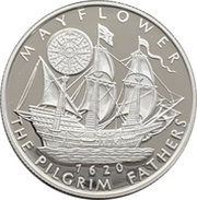 250 Shillings Mayflower - Pilgrim Fathers, Somalia, 2002 reverse image