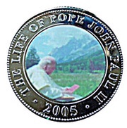 250 Shillings Pope John Paul II admiring scenic view reverse image