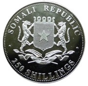 250 Shillings Pope John Paul II holding Religious staff obverse image