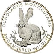 250 Shillings Bunolagus Monticularis, Somalia, 2005 reverse image