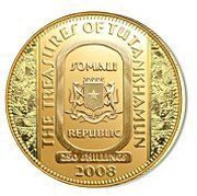 250 Shillings The Treasures of Tutankhamun - (Statue of Horus the Elder, Somalia, 2009 reverse image