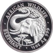 500 Shillings Elephant; Silver Bullion Coinage, Somalia, 2005 reverse image