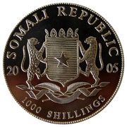1000 Shillings Elephant; Silver Bullion Coinage obverse image