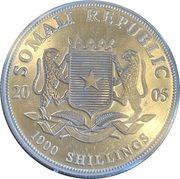 1000 Shillings Elephant obverse image