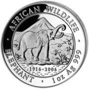 1000 Shillings Elephant, Somalia, 2006 reverse image