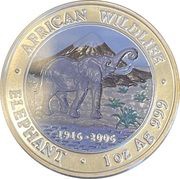 1000 Shillings Elephant, Somalia, 2006 reverse image