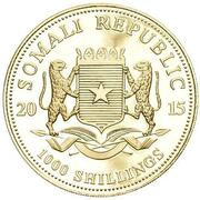 1000 Shillings Elephant; Gold obverse image