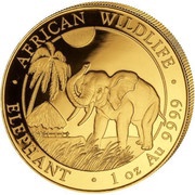1000 Shillings Elephant reverse image