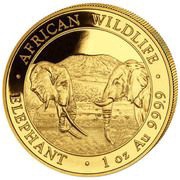 1000 Shillings Elephant, Somalia, 2020 reverse image