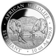 1000 Shillings Elephant, Somalia, 2020 reverse image