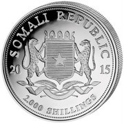 2000 Shillings Elephant; Silver obverse image