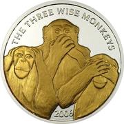 4000 Shillings Three Wise Monkeys, Somalia, 2006 reverse image