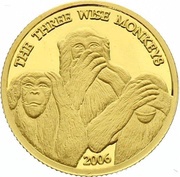 4000 Shillings Three Wise Monkeys, Somalia, 2006 reverse image