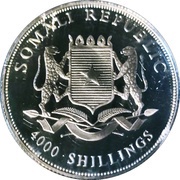 4000 Shillings 2008 Summer Olympics obverse image