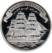 5000 Shillings Amerigo Vespucci, Somalia, 1998 reverse image