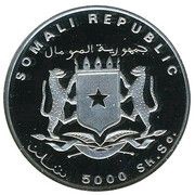 5000 Shillings Alexander von Humboldt obverse image