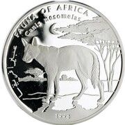 10 000 Shillings Canis mesomelas, Somalia, 1998 reverse image