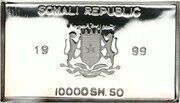 10 000 Shillings Rhinoceros obverse image