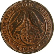 ¼ Penny - George V ¼ Penny reverse image