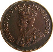 ¼ Penny - George V ¼ D obverse image
