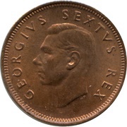 ¼ Penny - George VI SOUTH AFRICA - SUID AFRIKA obverse image